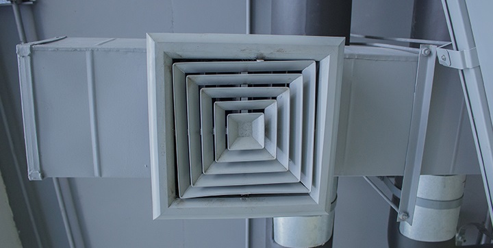 photo of ceiling vent in a building