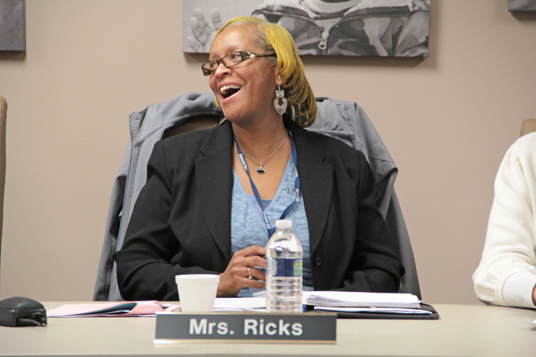 Board member Denise Ricks at an October Board meeting.