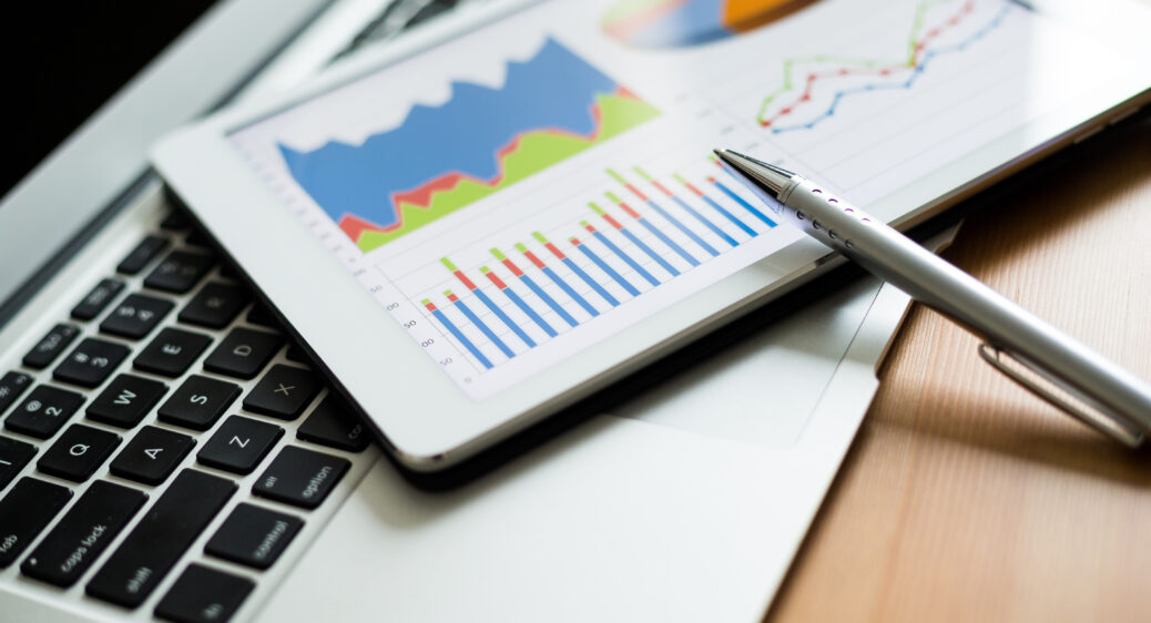 Tablet computer and financial charts
